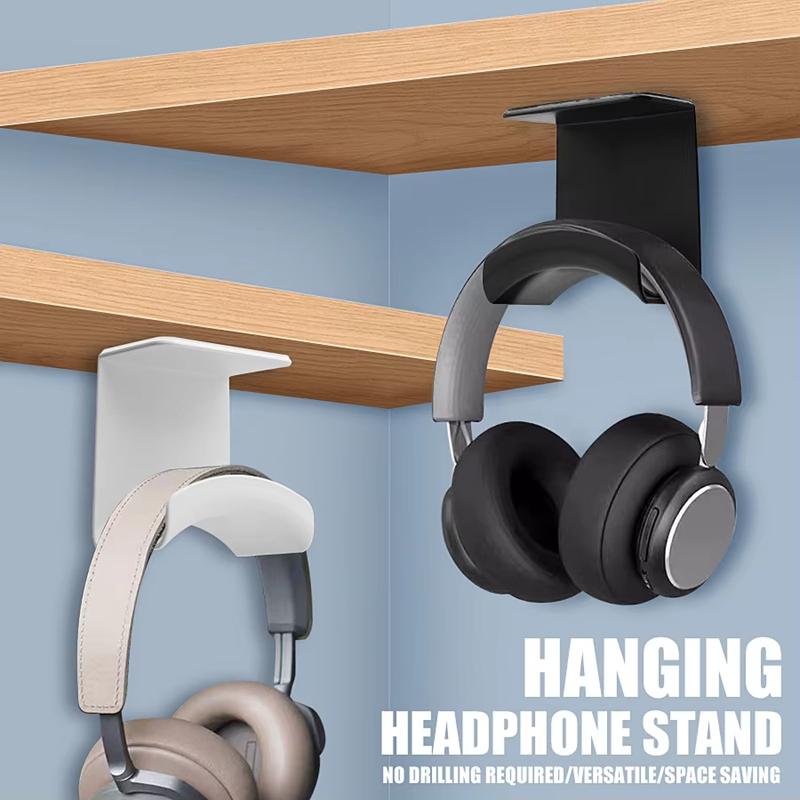 Standing Desk - Universele hoofdtelefoonstandaard, zelfklevende kunststof wandhouder, onder