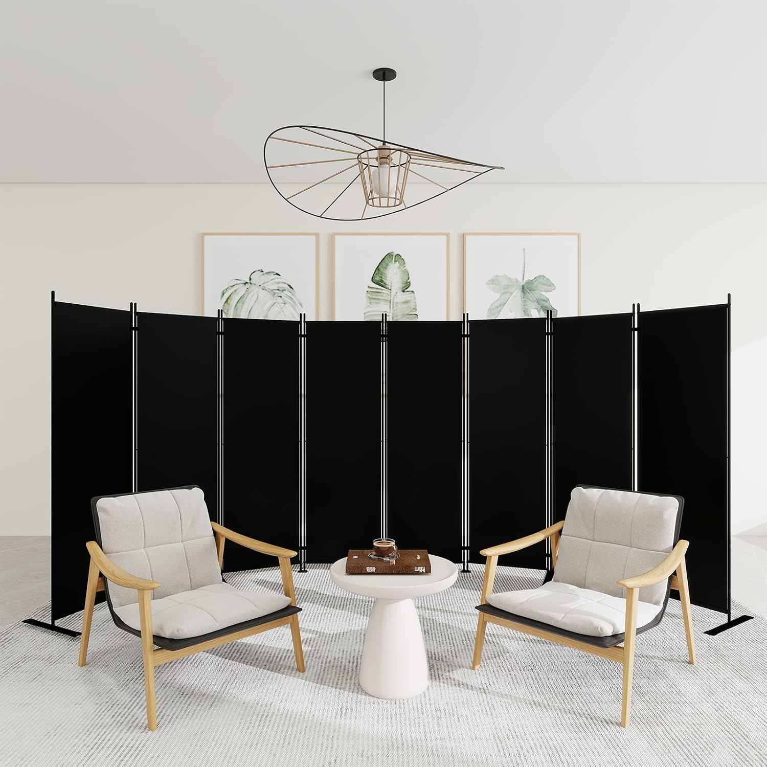 Partition Screen Divider - 8-delige vouwbare roomdivider, 1,8 meter hoog,