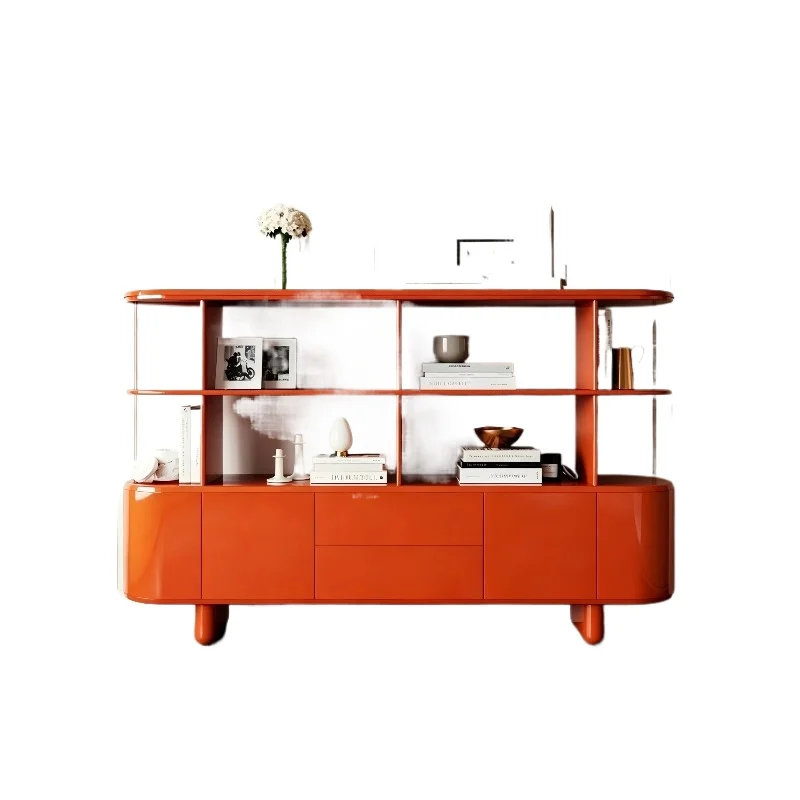Bookshelf - Italiaanse minimalistische boekenkast met verfde wanden,