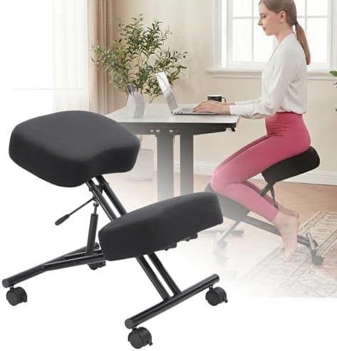Office Chair - Knielstoel van linnen, ergonomische bureaustoel voor