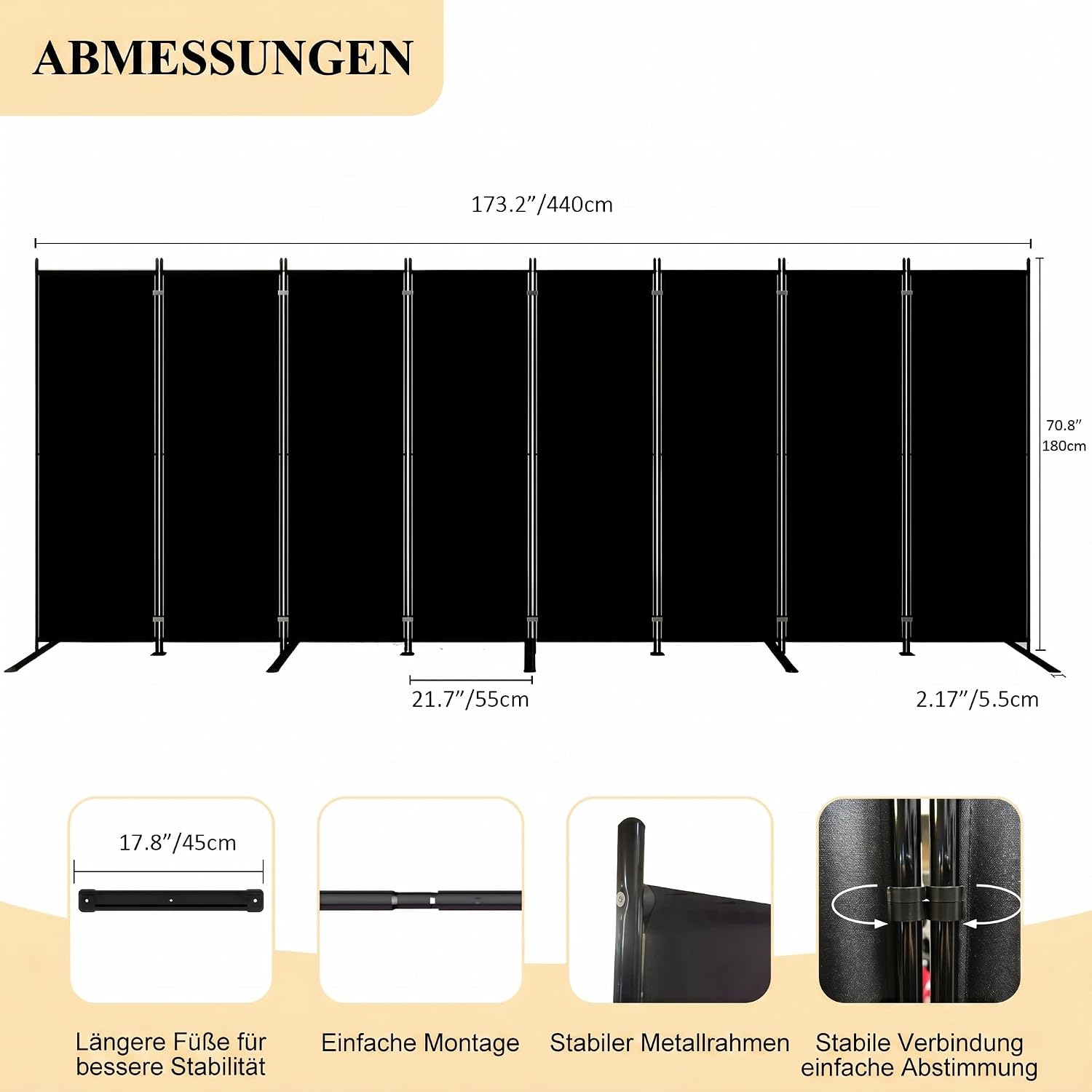 8-delige vouwbare roomdivider, - Partition Screen Divider recensie en prijs