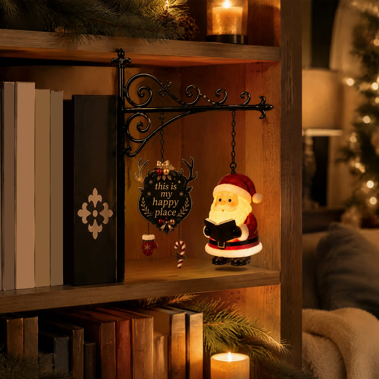 LED Boekenplank Kerstman Kerst - Bookshelf recensie en prijs