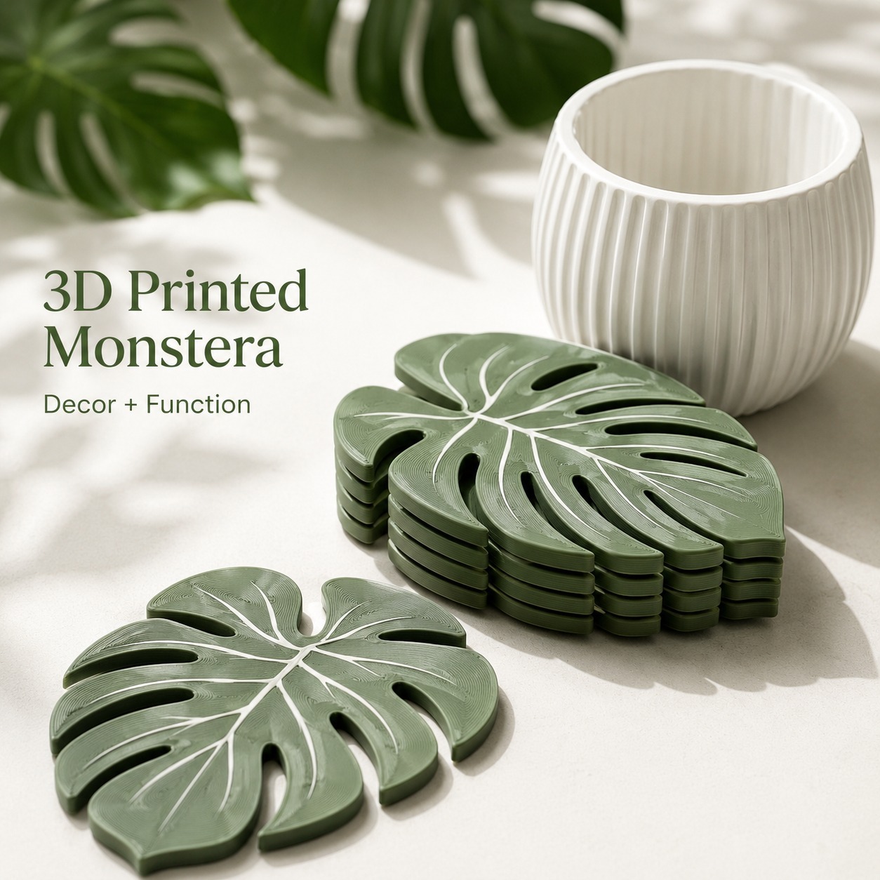 Monstera Plant Coasters 3D-gep - Office Furniture Brands recensie en prijs