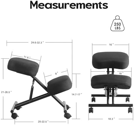 Knielstoel van linnen, ergonom - Office Chair recensie en prijs