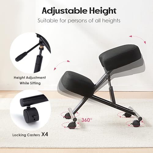 Knielstoel van linnen, ergonom - Office Chair recensie en prijs